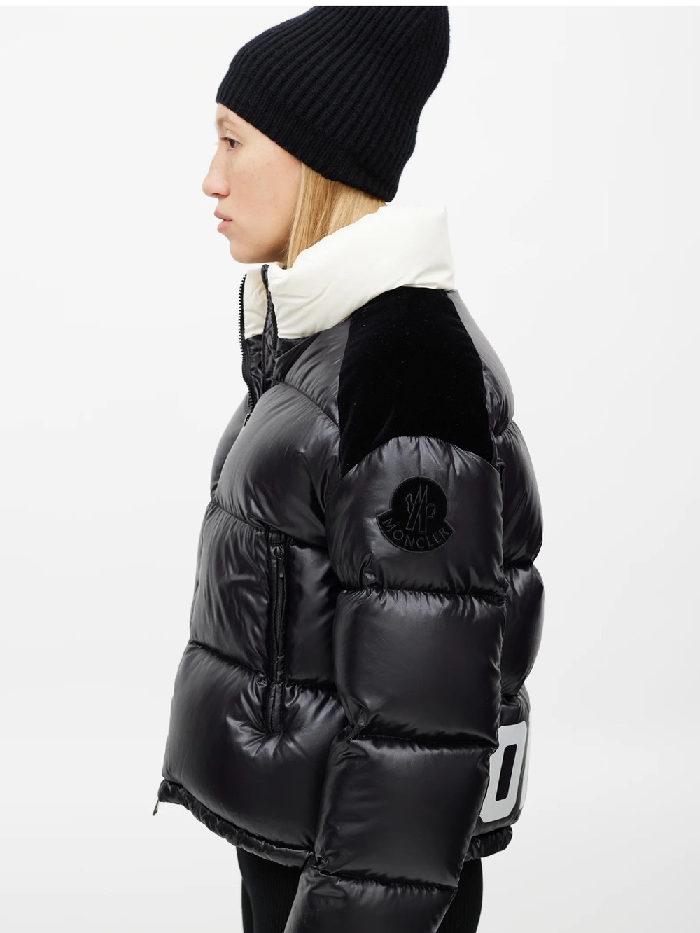 Moncler Black & cream Chouelle down jacket - Picture 2 of 12